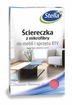 Stella Ściereczka z Mikrofibry Do Mebli Sprzętu RTV Świetnie Zbiera Kurz