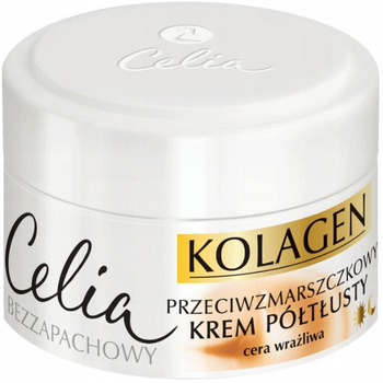 Celia Kolagen Przeciwzmarszkowy Krem Półtłusty Kozie Mleko 50ml