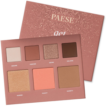 Paese Get The Glow Look Paleta Cieni Do Powiek + Róż Bronzer Rozświetlacz