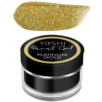 Yoshi Paint Gel UV LED Żel Do Paznokci Zdobień Płaskich Platinum Gold 5ml