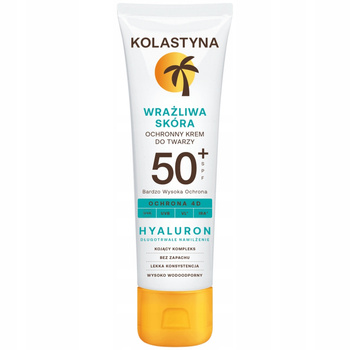 Kolastyna Hyaluron Wodoodporny Krem Do Twarzy Skóra Wrażliwa SPF 50 50ml