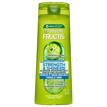 Garnier Fructis Strength Shine Wzmacniający Szampon Do Włosów Blask 400ml