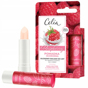 Celia Nawilżająca Pomadka Ochronna Bezbarwny Olejkowy Balsam Do Ust Malina