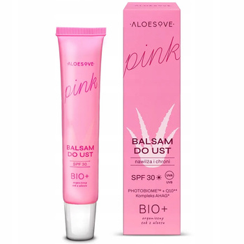 Aloesove Pink Balsam Do Ust Nawilża i Chroni z Filtrem SPF30 Zapach Mango