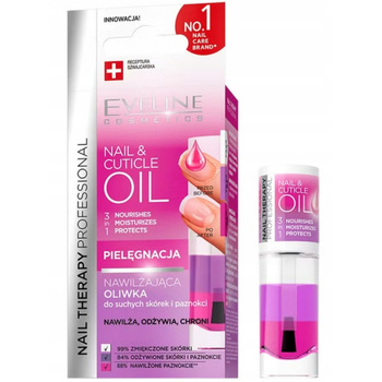 Eveline Nail Therapy Trójfazowa Nawilżająca Oliwka Do Skórek i Paznokci 8ml