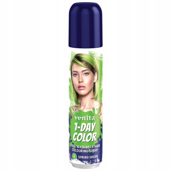 Venita 1 Day Color Koloryzujący Spray Do Włosów Zielony 3 Spring Green 50ml