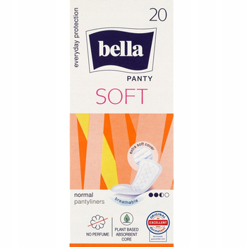 Bella Panty Soft Normal Oddychające Wkładki Higieniczne Bezzapachu 20 Sztuk