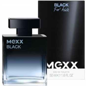 Mexx Black For Him Woda Toaletowa Męska Czarny Pieprz i Drzewo Cedrowe 50ml