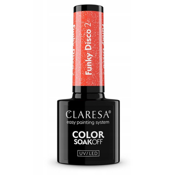 Claresa Lakier Hybrydowy Funky Disco 2 Orange Pop 5g