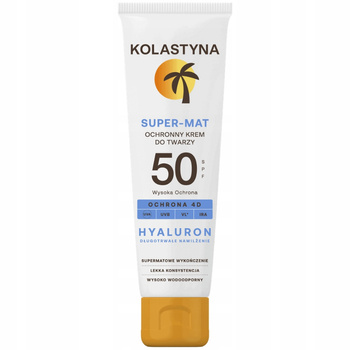 Kolastyna Hyaluron Super Mat Wodoodporny Krem Do Twarzy Matujący SPF50 50ml