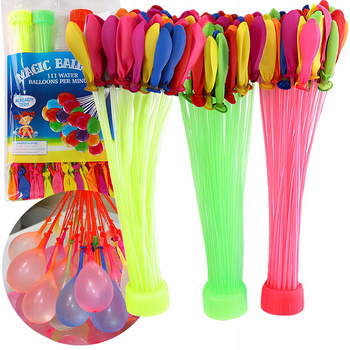 Balony Na Wodę z Napełniaczem Baloniki Wodne Do Rzucania Dla Dzieci 111 szt