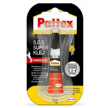 Pattex S.O.S. Super Klej Błyskawiczny Mega Mocny Uniwersalny 3g