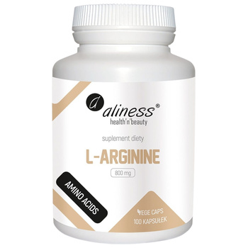 Aliness L-Arginina 800mg Suplement Aminokwas Energia Ciśnienie 100 Kaps