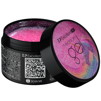 Excellent PRO Effect Budujący Żel Do Paznokci Brokat Unicorn Bubble Gum 50g