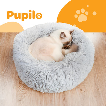 Pupilo Legowisko Dla Kota Pluszowe Okrągłe Miękkie 60x60