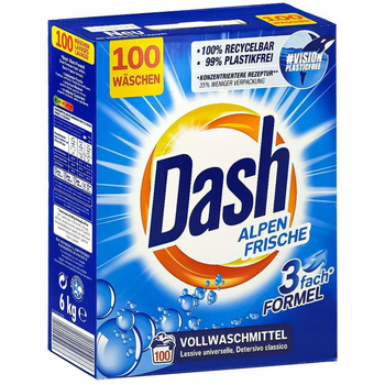 DASH Alpen Freische 3w1 Proszek Do Prania Uniwersalnego 100 Prań XXL 6kg