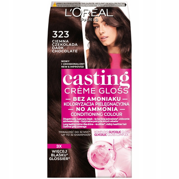 Loreal Casting Creme Gloss Farba Do Włosów Bez Amoniaku 323 Dark Chocolate