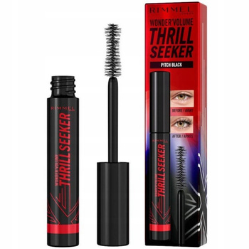Rimmel Wonder Volume Thrill Seeker Pogrubiający Tusz Do Rzęs Pitch Black