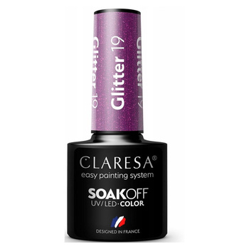 Claresa Lakier Hybrydowy Glitter 19 5g
