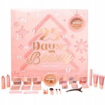 Sunkissed Duży Kalendarz Adwentowy z Kosmetykami Zestaw Do Makijażu 25 Dni