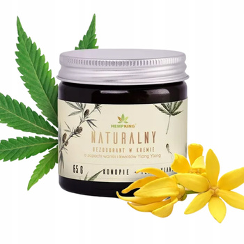HempKing Naturalny Dezodorant w Kremie Męski Damski Konopny Wanilia 65g