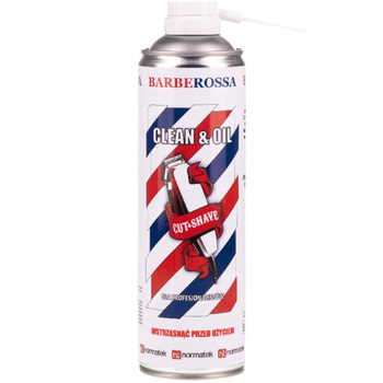 Normatek Barberossa Clean Oil Spray Do Dezynfekcji Smarowania Ostrzy 500ml