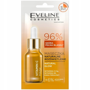 Eveline Vitamin C Rozświetlająca Maseczka Do Twarzy z Witaminą C i B3 8ml