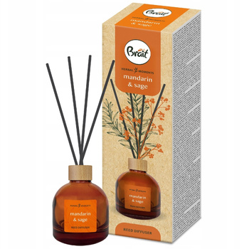Brait Herbal Odświeżacz Powietrza Patyczki Zapachowe Mandarynkowe 100ml