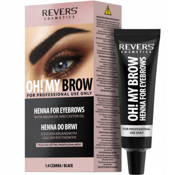 Revers Oh My Brow Kremowa Henna Do Brwi z Olejem Rycynowym 1.0 Czarna