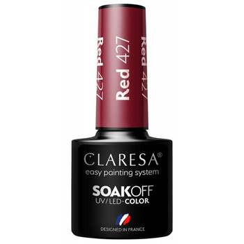 Claresa Lakier Hybrydowy Do Paznokci Czerwony Klasyczny Bordowy Red 427 5g