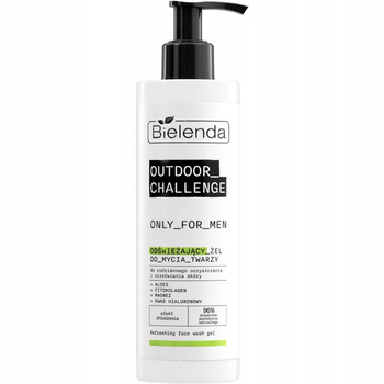 Bielenda Outdoor Challenge Men Żel Do Mycia Twarzy Dla Mężczyzn Aloes 190ml