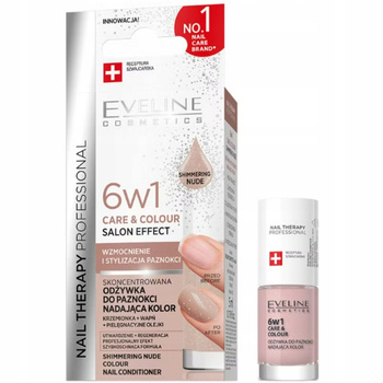 Eveline Nail Therapy 6w1 Wzmacniająca Odżywka Do Paznokci Shimmering 5ml