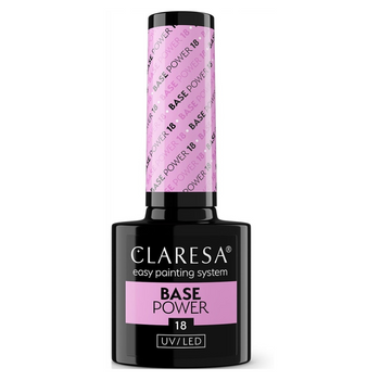 Claresa Base Power Bezkwasowa Baza Hybrydowa Liliowa Fioletowa 18 5g