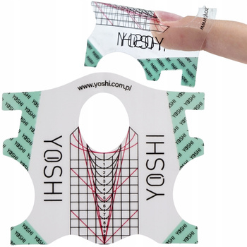 Yoshi Transparentne Szablony Formy Do Przedłużania Paznokci Manicure 400szt