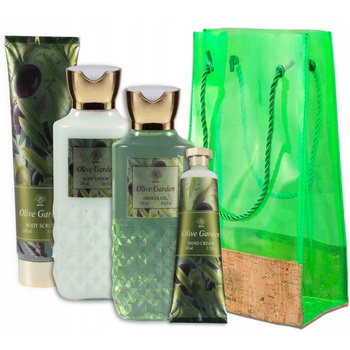 Aurora Zestaw Prezentowy Oliwka 4 Kosmetyków Żel Balsam Krem Peeling +Torba