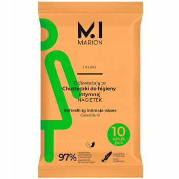 Marion intiMI Odświeżające Chusteczki Do Higieny Intymnej Nagietkowe 10 szt