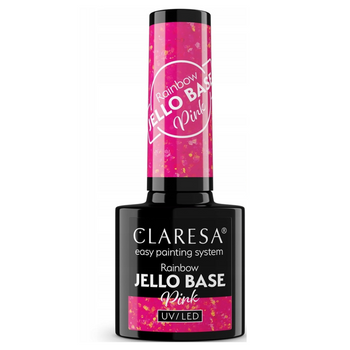 Claresa Lakier Hybrydowy Rainbow Jello Base 2w1 Pink 5g