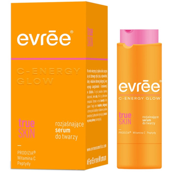 Evree C Energy Glow Rozjaśniające Serum Do Twarzy Witamina C Peptydy 25ml