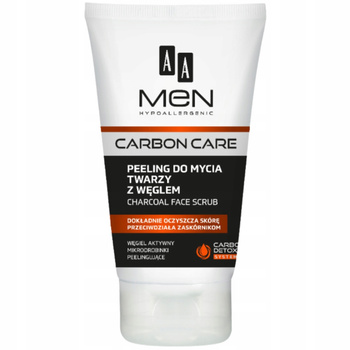 AA Men Carbon Care Peeling Do Mycia Twarzy z Węglem Dla Mężczyzn 150ml