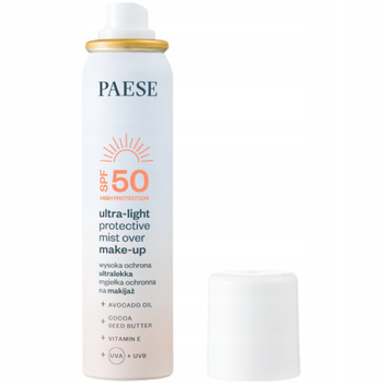 Paese Ultralekka Mgiełka Do Twarzy Na Makijaż Ochrona z Filtrem SPF 50 75ml