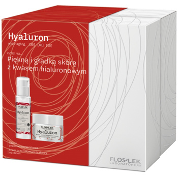 Floslek Hyaluron Anti Aging Zestaw Prezentowy Krem Do Twarzy + Serum 30+