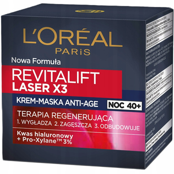 Loreal Revitalift Laser X3 Przeciwzmarszczkowy Krem Ujędrniający Na Noc 40+