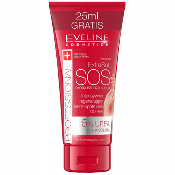 Eveline Extra Soft SOS Regenerujący Krem Do Rąk Lanolina Gliceryna 100ml