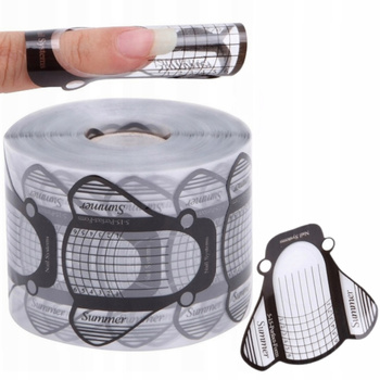 Transparentne Szablony Formy Do Przedłużania Paznokci Summer 100 sztuk