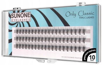 SUNONE Sztuczne Rzęsy Jedwabne Kępki 10mm 60szt/C