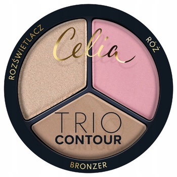 Celia Trio Contour Wielofunkcyjny Zestaw Do Konturowania Twarzy w Pudrze 01