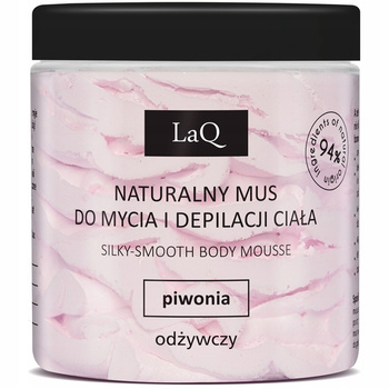 LaQ Naturalny Odżywczy Mus Do Mycia i Depilacja Ciała Piwonia Aloes 250ml