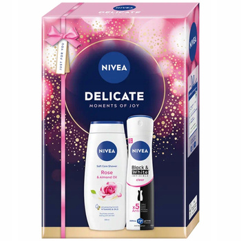 Nivea Delicate Zestaw Prezentowy Kosmetyków Damskich Żel Pod Prysznic DEO