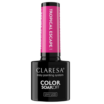 Claresa Lakier Hybrydowy Do Paznokci Tropical Escape 1 Różowy Róż Neon 5g