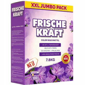 Frische Kraft Niemiecki Proszek Do Prania Kolorowego XXL 130 Prań 7,8kg